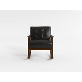 Auden Exposed Wood Frame With Light Gray Rocking Chair