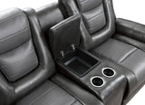 Briscoe Gray Reclining Loveseat With Console