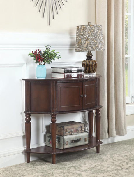 Brenda Console Table With Curved Front Brown