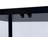 Delphinium 5-Shelf Glass Curio Cabinet Black And Clear