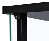 Cyclamen 4-Shelf Glass Curio Cabinet Black And Clear