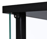 Cyclamen 4-Shelf Glass Curio Cabinet Black And Clear