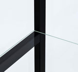 Cyclamen 4-Shelf Glass Curio Cabinet Black And Clear