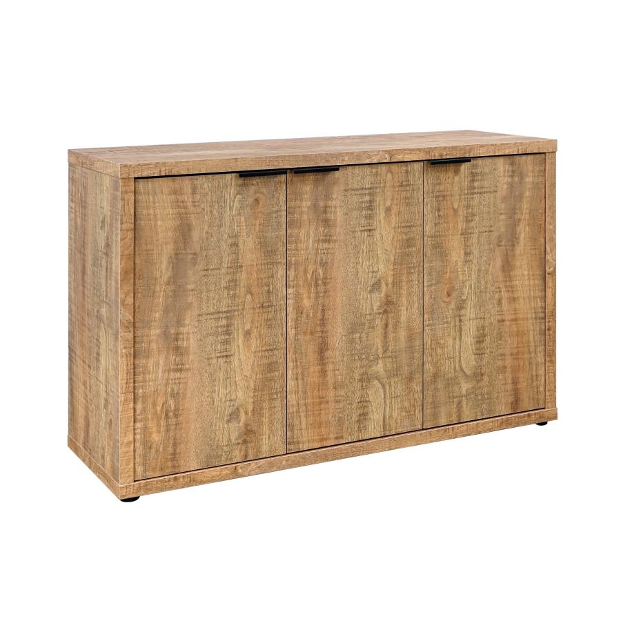 Pepita 3-door Engineered Wood Accent Cabinet Mango Brown