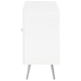Nieta 2-door Engineered Wood Accent Cabinet White High Gloss