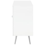 Nieta 2-door Engineered Wood Accent Cabinet White High Gloss