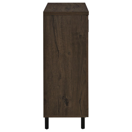 Brixton 2-door Entryway Shoe Storage Cabinets Smoked Oak