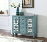 Rue 4-Drawer Accent Cabinet Antique Blue