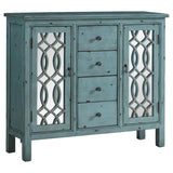 Rue 4-Drawer Accent Cabinet Antique Blue