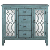 Rue 4-Drawer Accent Cabinet Antique Blue