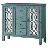 Rue 4-Drawer Accent Cabinet Antique Blue