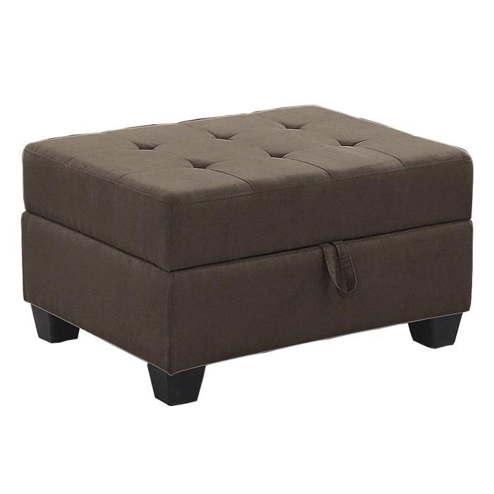 Maston 3-Piece Reversible Sectional With Drop-Down Cup Holders And Storage Ottoman