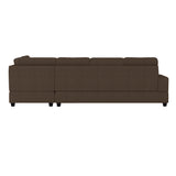 Maston Exposed Feet With Faux Wood 2-Piece Reversible Sectional Drop-Down Cup Holders