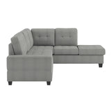 Maston 3-Piece Reversible Sectional With Drop-Down Cup Holders And Storage Ottoman