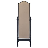 Cabot Rectangular Cheval Mirror With Arched Top Black