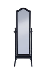 Cabot Rectangular Cheval Mirror With Arched Top Black