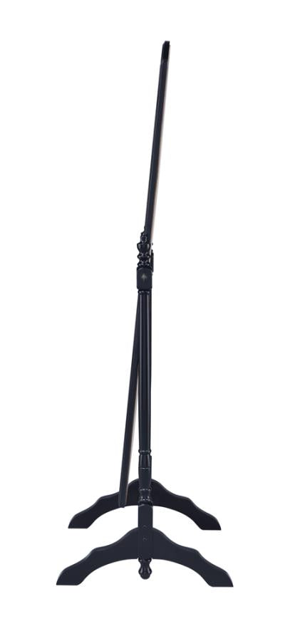 Cabot Rectangular Cheval Mirror With Arched Top Black