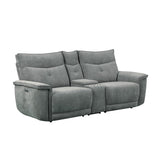 Tesoro Power Double Reclining Love Seat With Center Console, Headrests And Usb Ports