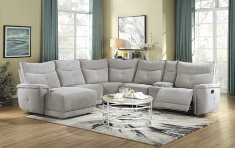 Tesoro (6)6-Piece Modular Reclining Sectional With Left Chaise