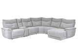Tesoro 6-Piece Modular Power Reclining Sectional With Headrests, Right Chaise And Usb Port