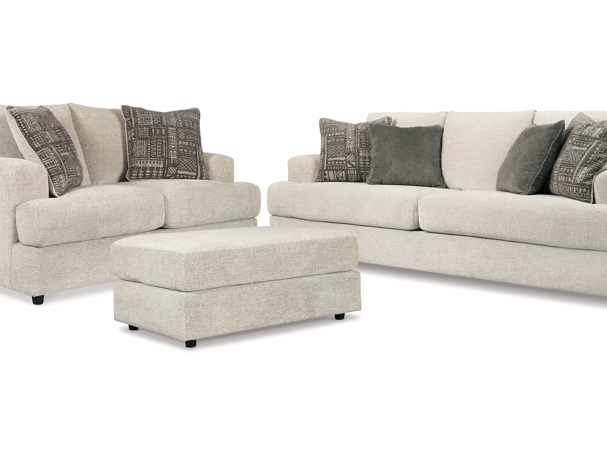 Soletren Stone Sofa, Loveseat, And Ottoman