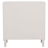 Clarkia Accent Cabinet With Floral Carved Door White