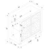 Clarkia Accent Cabinet With Floral Carved Door White