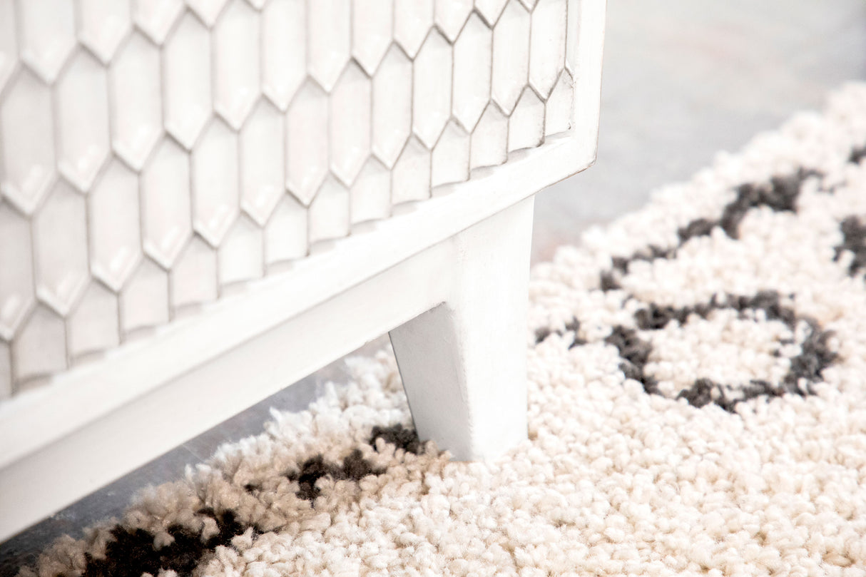 Gambon Rectangular 2-Door Accent Cabinet White