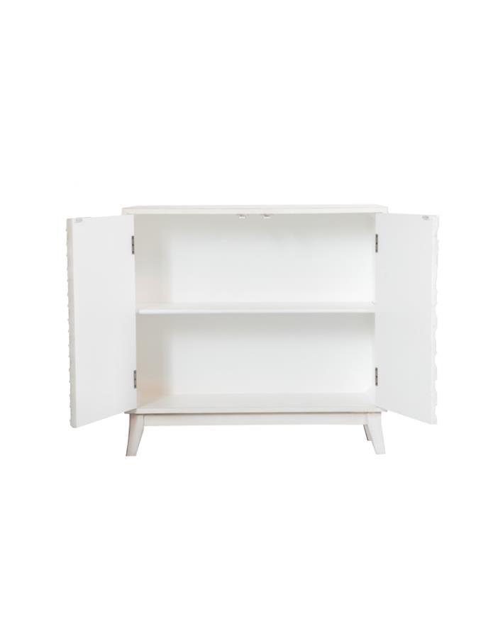 Gambon Rectangular 2-Door Accent Cabinet White