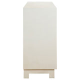 Voula Rectangular 4-Door Accent Cabinet White And Gold