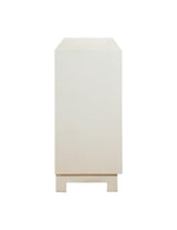 Voula Rectangular 4-Door Accent Cabinet White And Gold