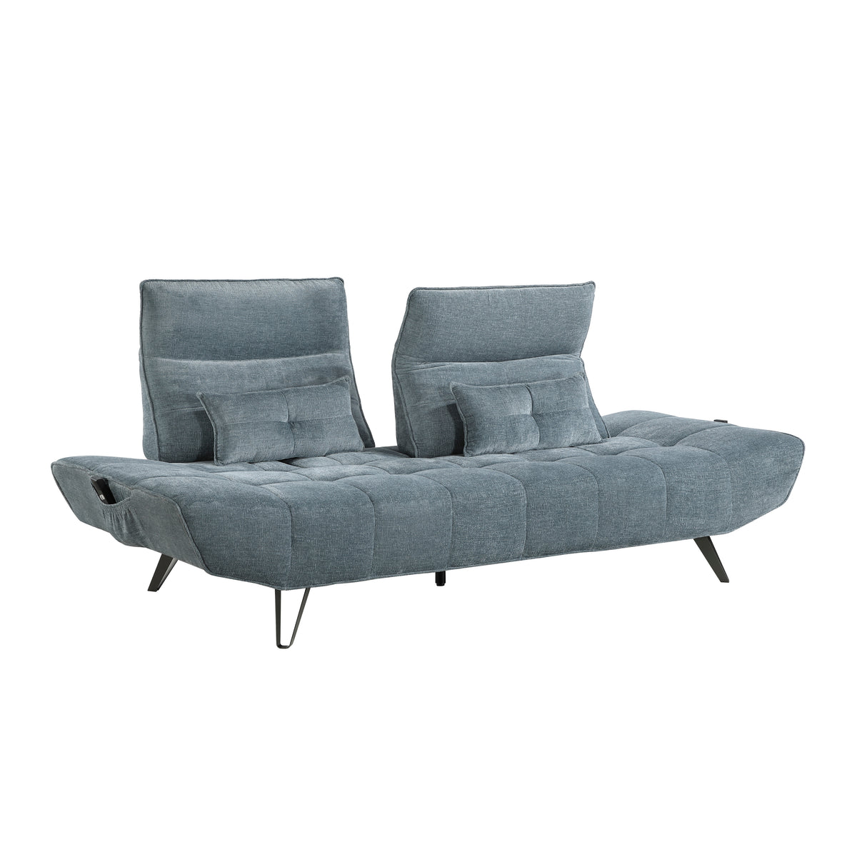 Sofa With Power Adjustable Seat Depth And Manual Headrests
