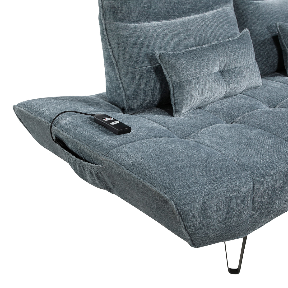 Sofa With Power Adjustable Seat Depth And Manual Headrests
