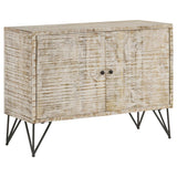 Maille 2-Door Accent Cabinet White Washed