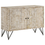 Maille 2-Door Accent Cabinet White Washed