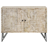 Maille 2-Door Accent Cabinet White Washed