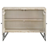 Maille 2-Door Accent Cabinet White Washed