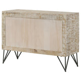 Maille 2-Door Accent Cabinet White Washed