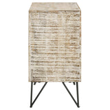 Maille 2-Door Accent Cabinet White Washed