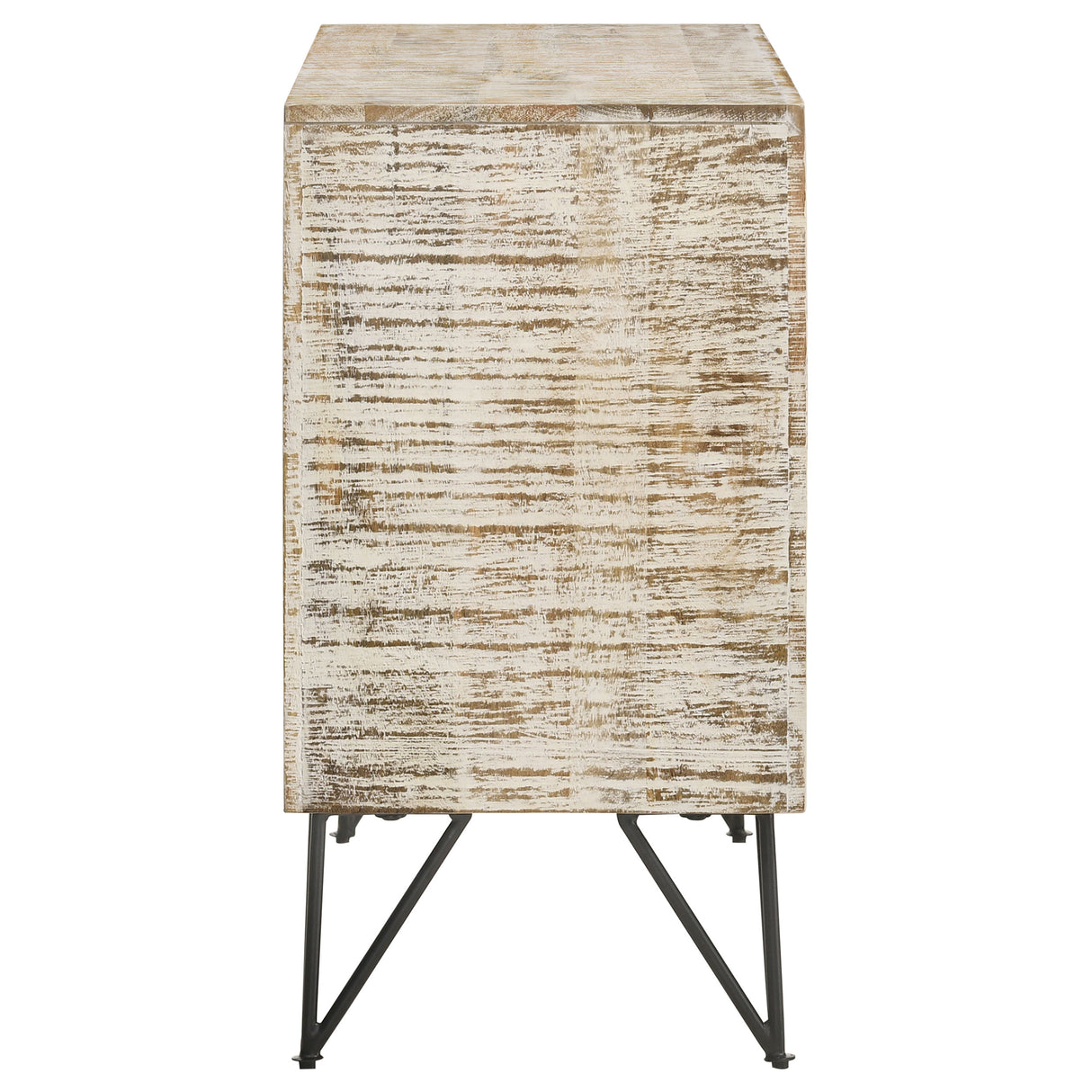 Maille 2-Door Accent Cabinet White Washed