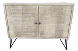 Maille 2-Door Accent Cabinet White Washed