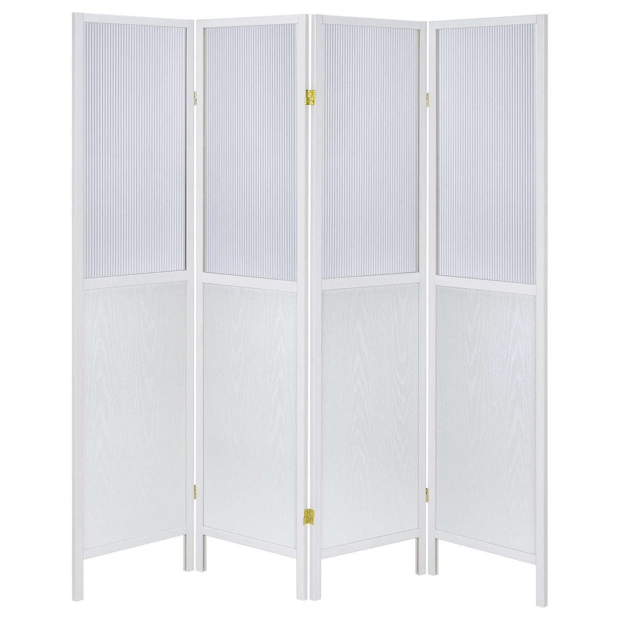 Mattison 4-Panel Room Divider Folding Shoji Screen White