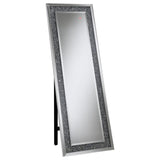 Carisi Rectangular Standing Mirror With Led Lighting Silver
