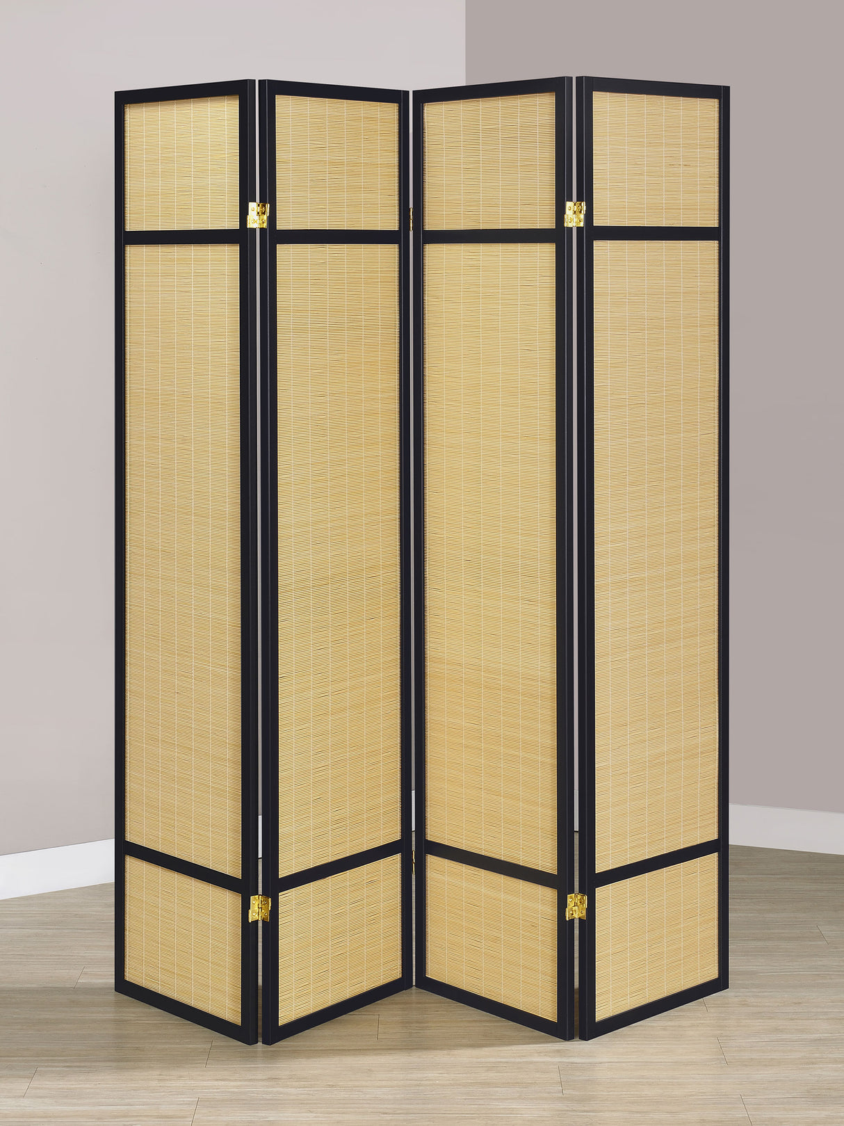 Pearce Natural 4-Panel Bamboo Room Divider Folding Screen