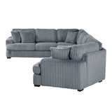 4-Piece Sectional With Right Cuddler