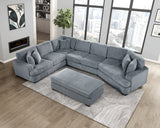 5-Piece Sectional With Right Cuddler And Ottoman