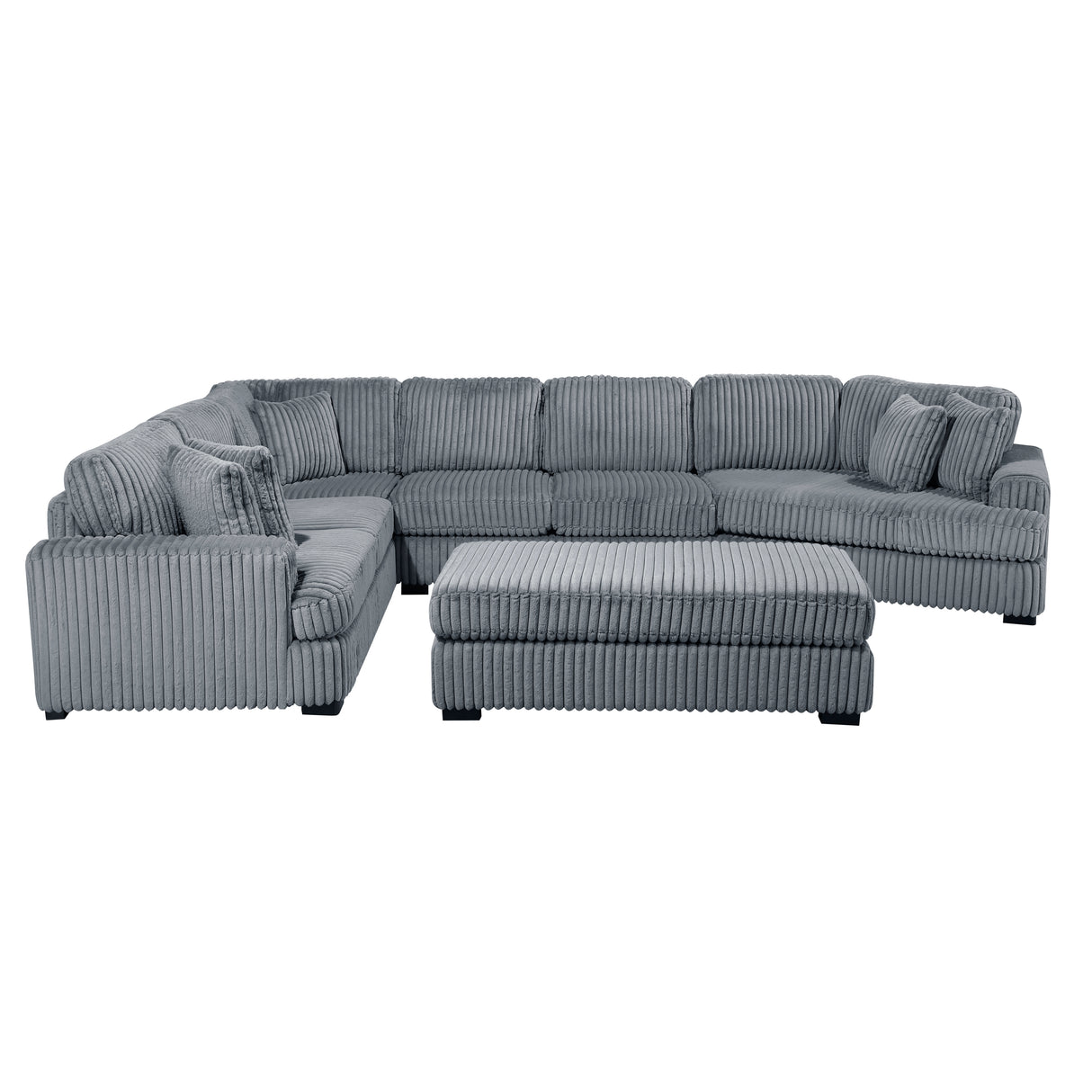 5-Piece Sectional With Right Cuddler And Ottoman