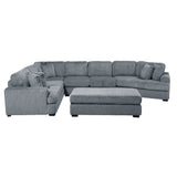 5-Piece Sectional With Right Cuddler And Ottoman