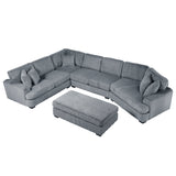 5-Piece Sectional With Right Cuddler And Ottoman
