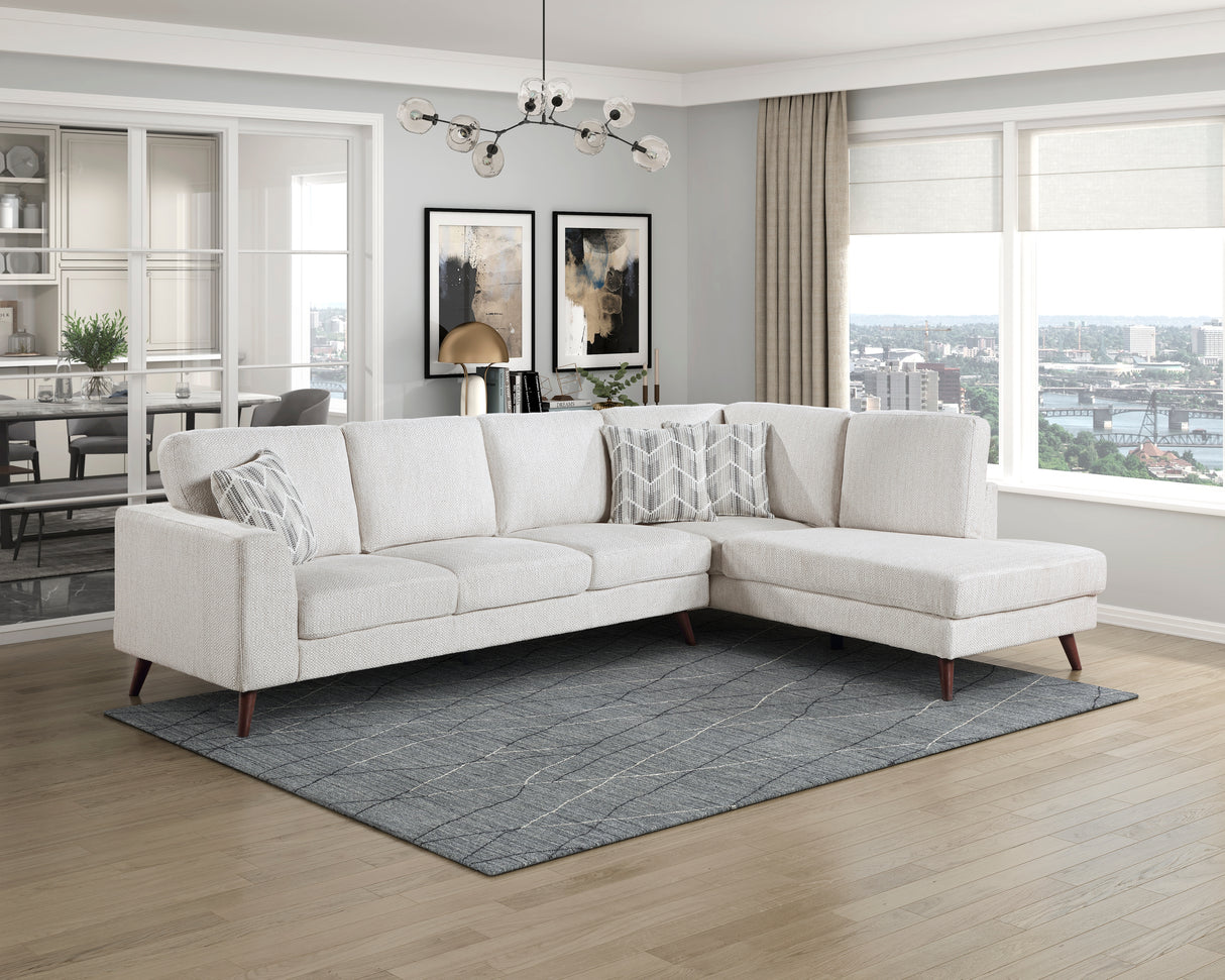 2-Piece Sectional With Right Chaise